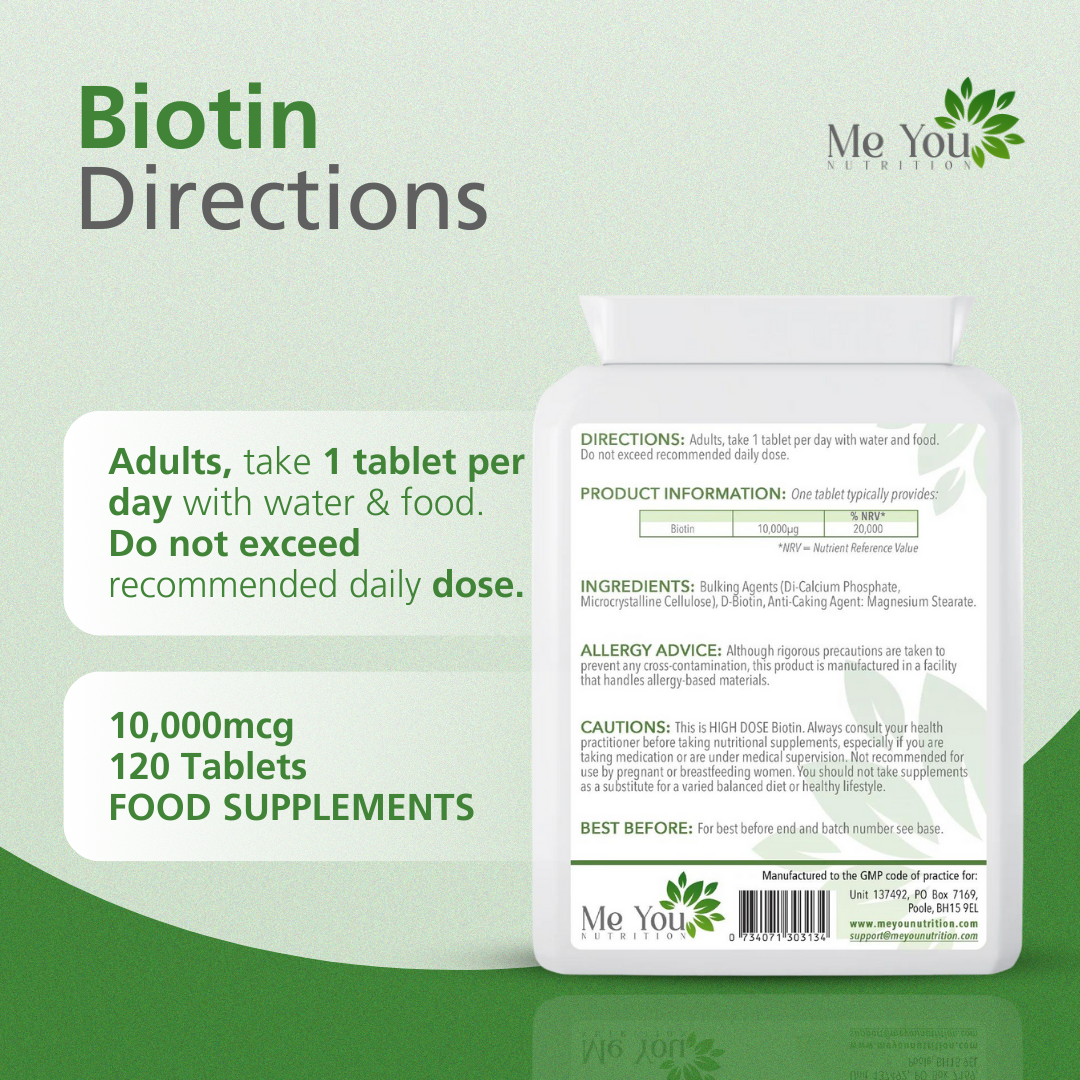 Biotin 10000µg 120 Tablets
