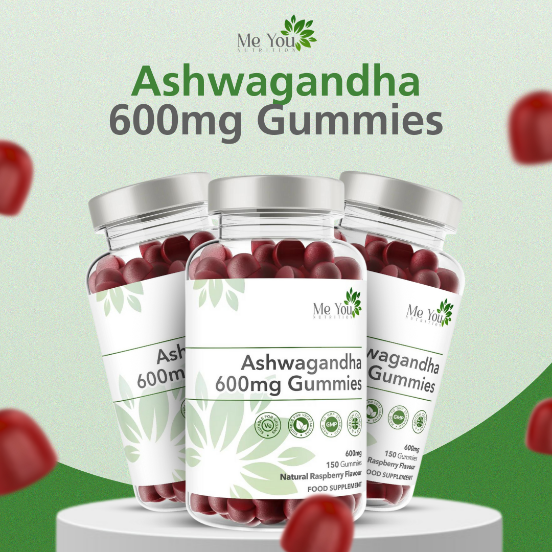 Ashwagandha 600mg - 150 Natural Raspberry Flavour Gummies