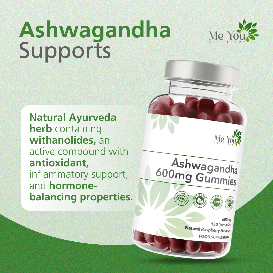 Ashwagandha 600mg - 150 Natural Raspberry Flavour Gummies